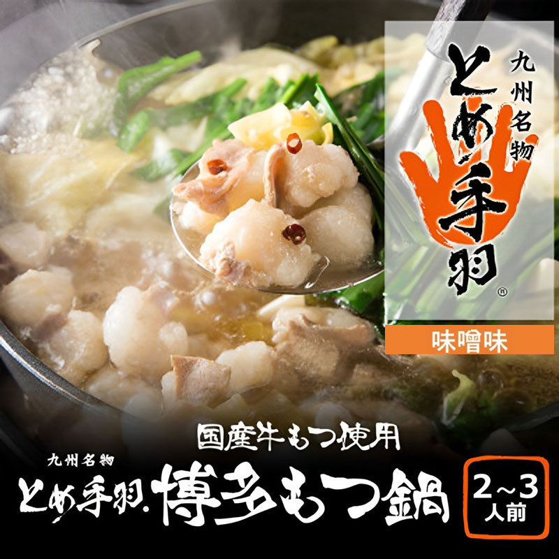 【ふるさと納税】博多 もつ鍋 セット 味噌味 2-3人前 [a9206] 株式会社フェリックス ※配送不可：離島【返礼品】添田町 ふるさと納税｜福岡県添田町