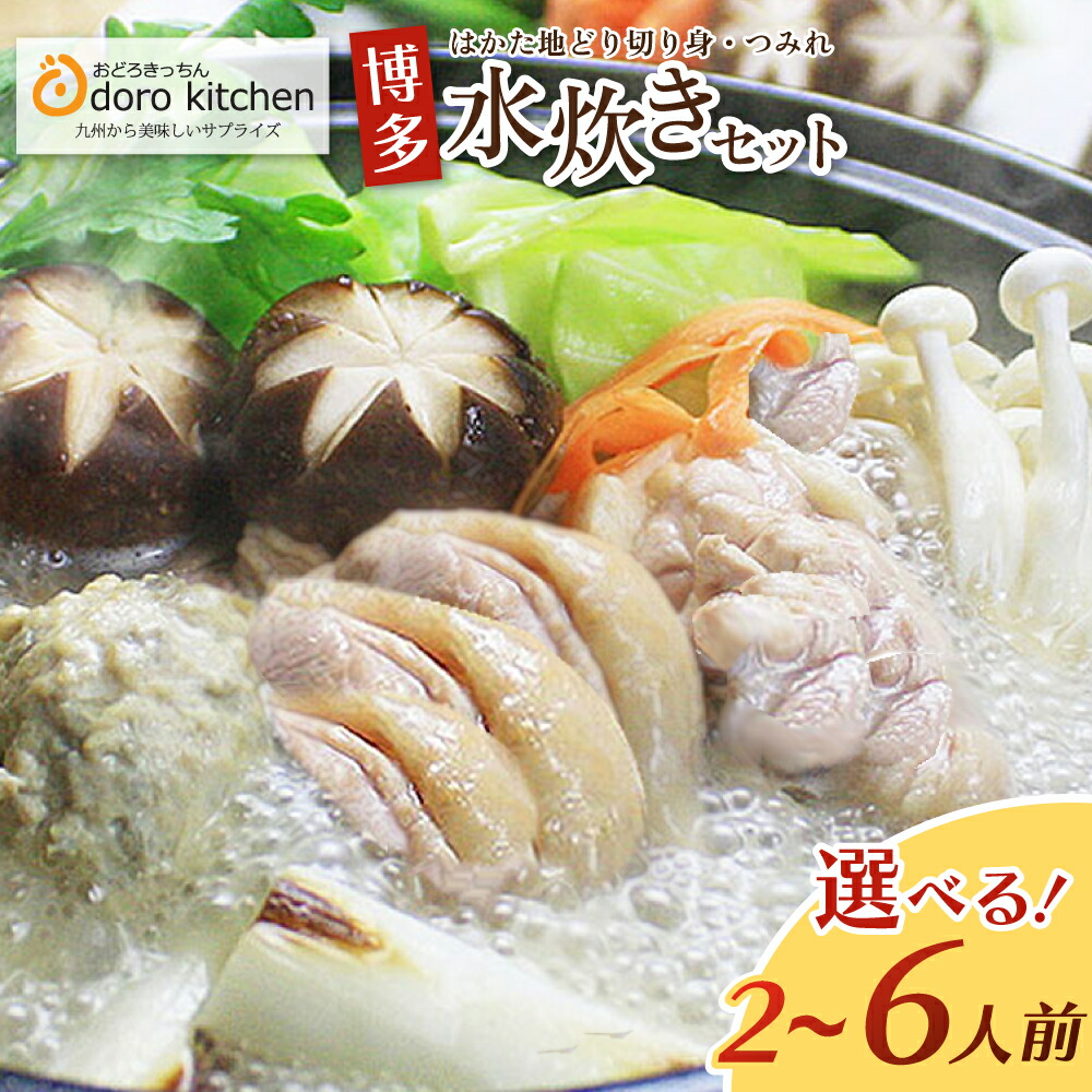 【ふるさと納税】 選べる容量！ おどろきっちん 博多水炊き(はかた地どり) 2～3人前／4～6人前 水炊き 福岡 博多 送料無料 レビューキャンペーン
