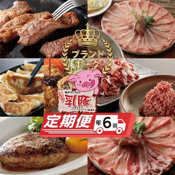 【ふるさと納税】乳豚バラエティ定期便(隔月・年6回)  豚肉工房うめちく 豚 ブランド肉 セット ギフト 国産 送料無料  U04-81-01