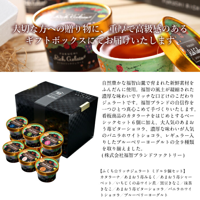 【ふるさと納税】G18-02ふくち☆リッチジェラートミドル(9個セット)|ご当地スイーツ福岡県福智町ご当地スイーツデザート贈答ギフト詰め合わせお祝い誕生日プレゼント冷凍送料無料