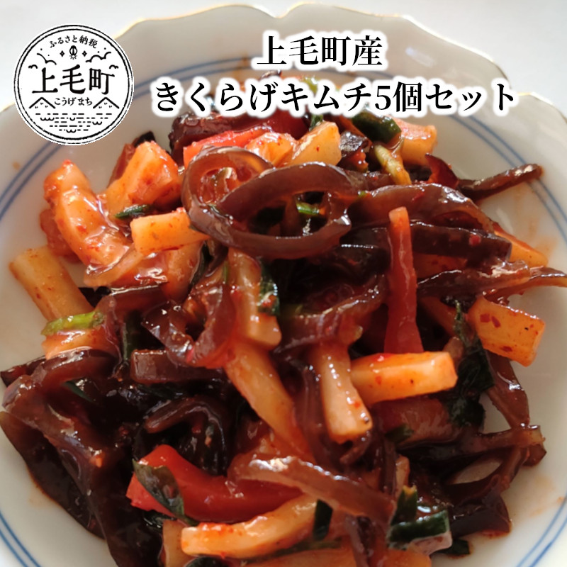 【ふるさと納税】上毛町産 きくらげキムチ5個セット T06404