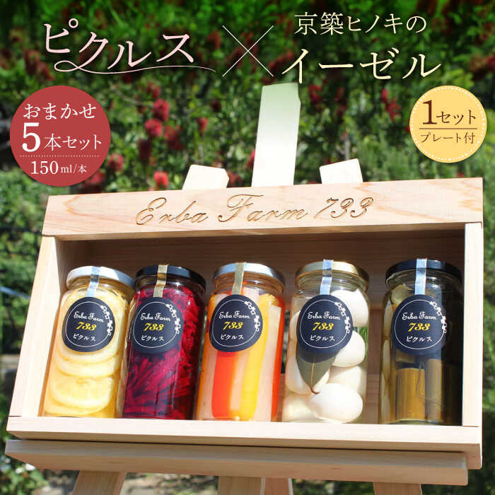 【ふるさと納税】【農家こだわりの 野菜 使用】 ピクルス + 京築ヒノキ イーゼル セット《築上町》【ERBA FARM733】 [ABAP005] 33000 33000円｜福岡県築上町