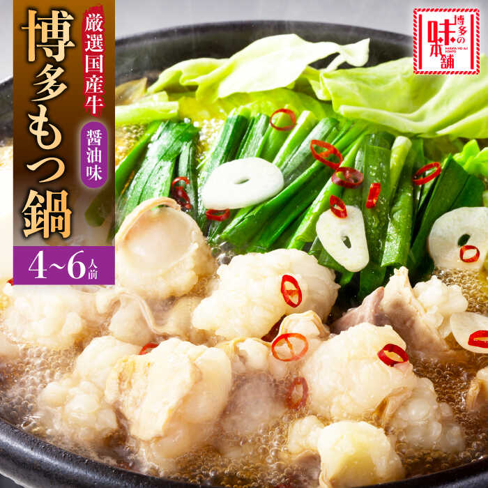 【ふるさと納税】厳選国産牛博多もつ鍋(4～6人前)《築上町》【博多の味本舗】 [ABCY015] 24000 24000円