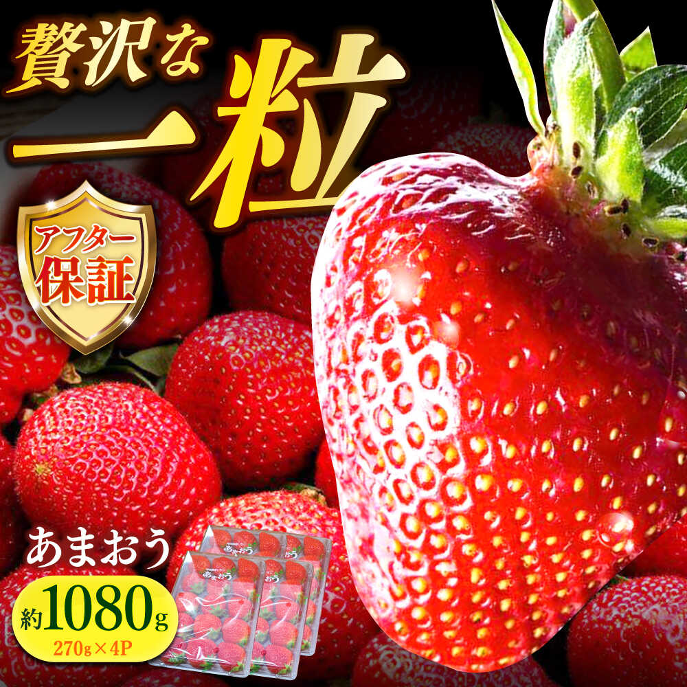 【ふるさと納税】【4/15受付締切】 いちご あまおう 約270g×4 農家直送 朝採り新鮮いちご 博多あまおう 《築上町》【株式会社H&Futures】 [ABDG004] 14000 14000円