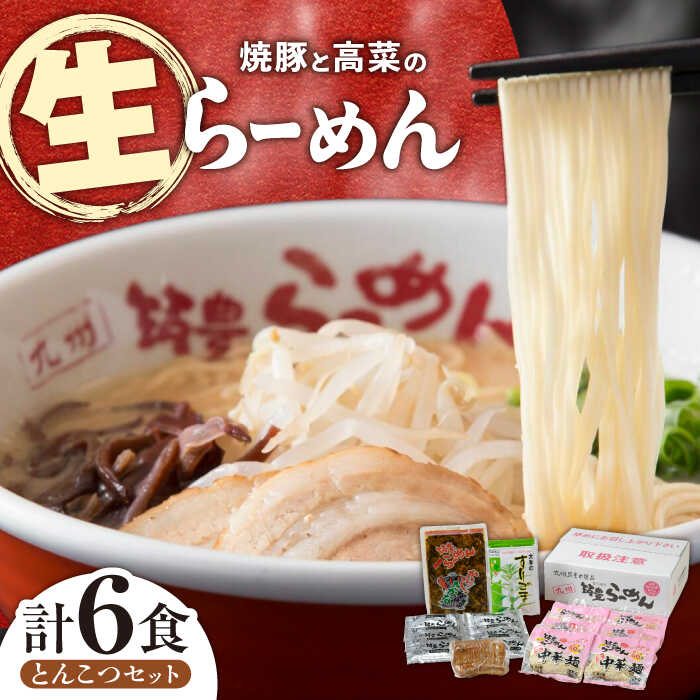 【ふるさと納税】焼豚高菜生ラーメン とんこつ 6食セット 《築上町》【ワイエスフード株式会社】九州 らーめん 豚 チャーシュー[ABDS001] 1万3千円 13000 13000円