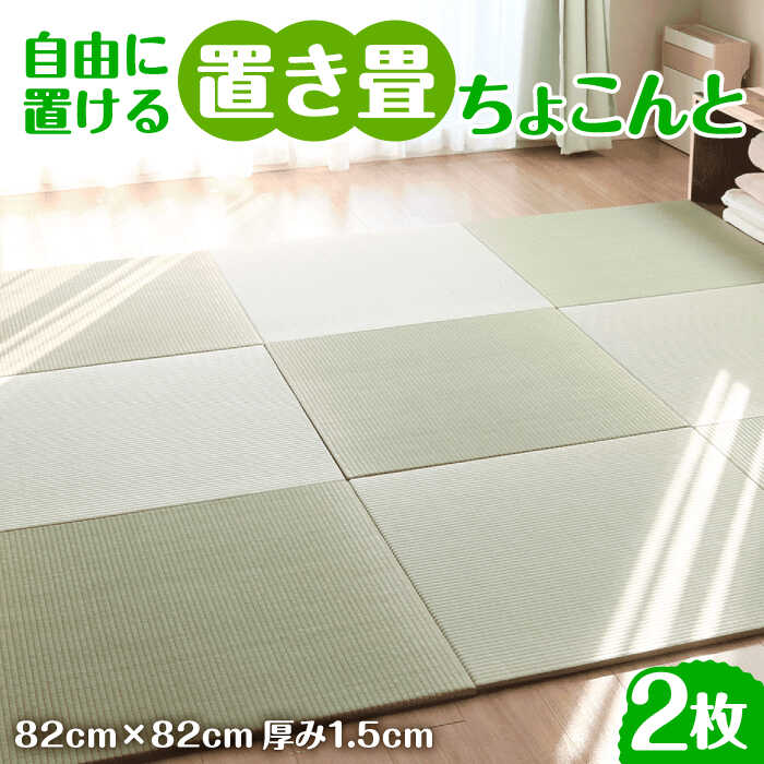 【ふるさと納税】フローリング置き畳「ちょこんと」2枚セット / 天然い草 天然素材 フロア畳 琉球畳 フロアマット ごろ寝マット フローリング用 / 佐賀県 / 株式会社WT（青畳工房） [41AAAX002]