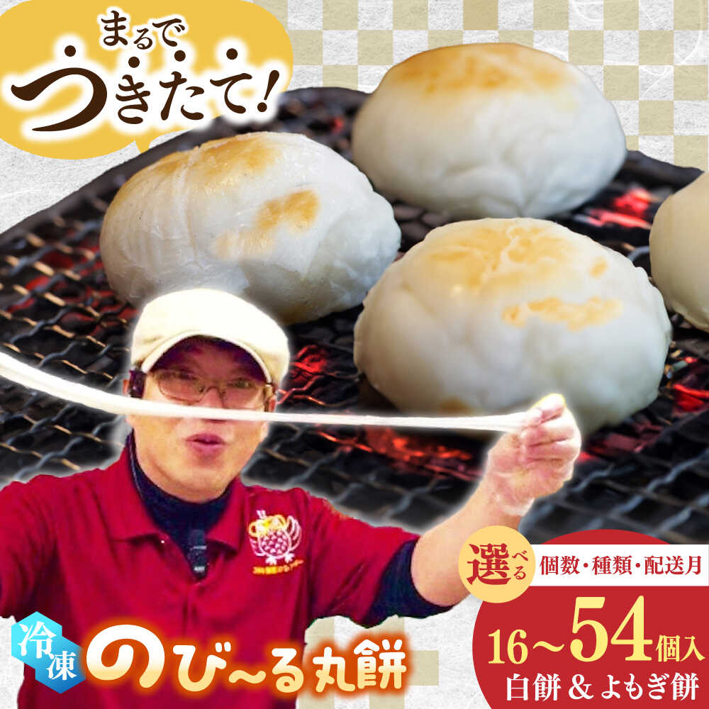 【ふるさと納税】【選べる餅・発送月・内容量】【冷凍で大人気のため数量限定！】 伸びーる丸餅・よもぎ餅  計16-54個入 / 佐賀県産餅米100%使用 もち 餅 / 佐賀県 / 旬菜舎さと山[41AABM002]