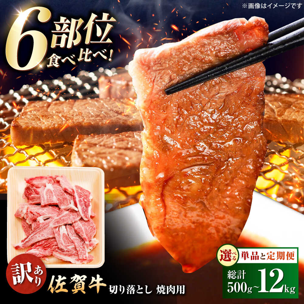 【ふるさと納税】【選べる単品・定期便】【訳あり】佐賀牛 焼肉 切り落とし 500g / ブランド牛 黒毛和牛 牛肉 / 佐賀県 / 有限会社片岡精肉店 [41AEAC004]｜佐賀県