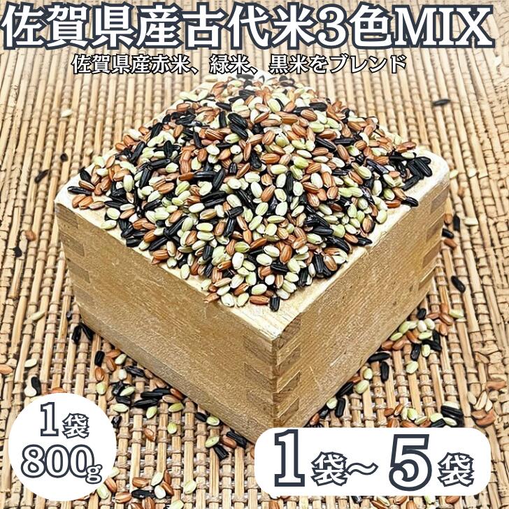 【ふるさと納税】佐賀県産古代米3色MIX 選べる800g～4kg：A095-014