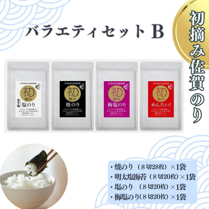 【ふるさと納税】初摘み佐賀のり バラエティセットB：B110-053