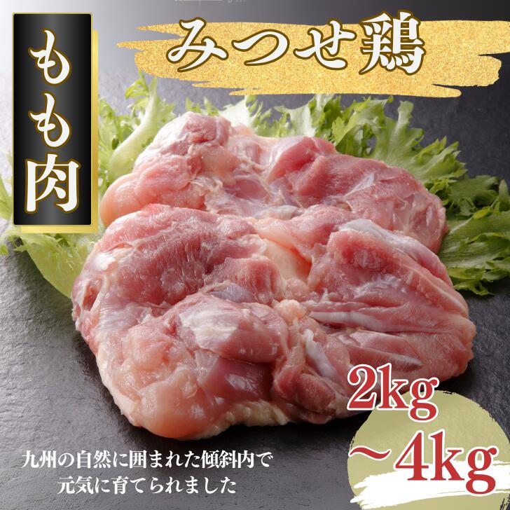 【ふるさと納税】みつせ鶏 正肉もも 選べる2kg・4kg：B175-010 13,125円