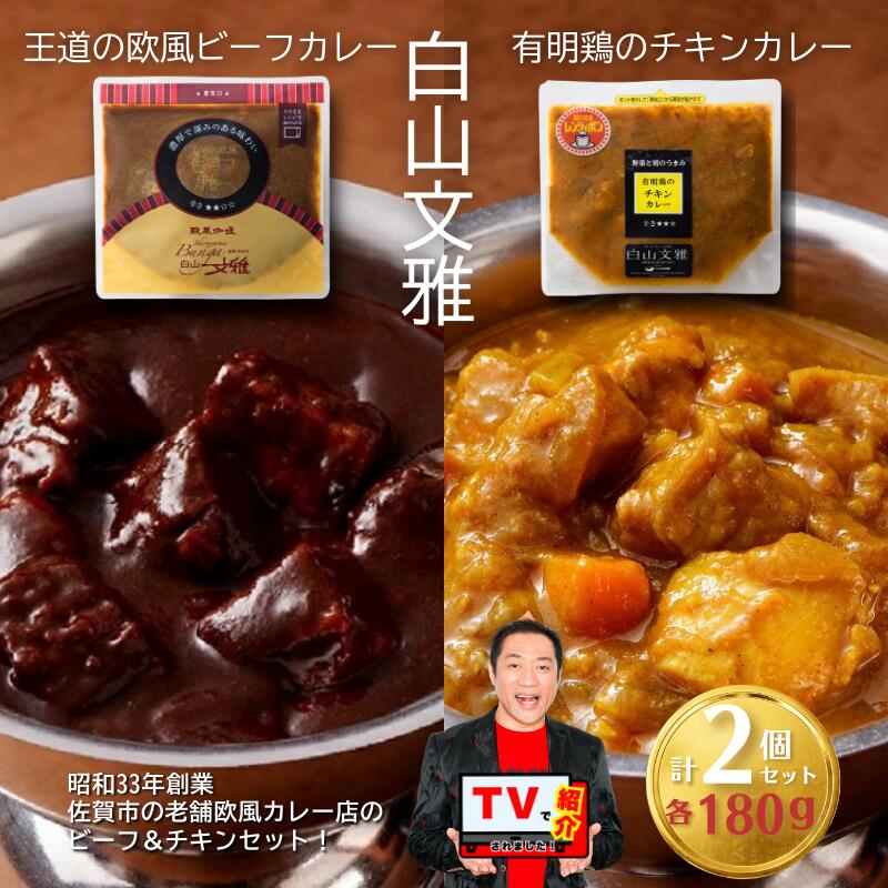 【ふるさと納税】白山文雅カレー2種セット(ビーフ・チキン)：B120-071｜佐賀県佐賀市