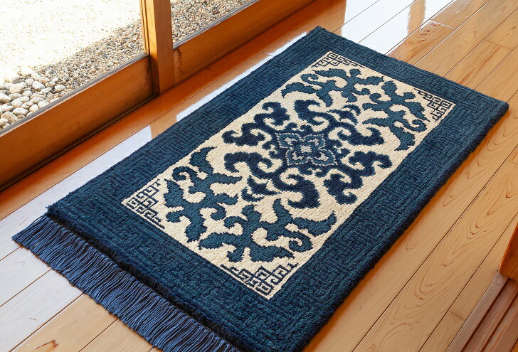 鍋島緞通 楽天市場】【ふるさと納税】鍋島緞通【手織り】60×120cm 蔓花菱