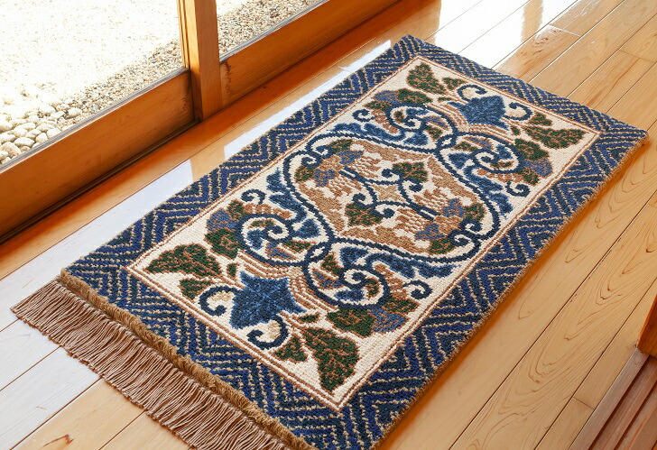 古い緞通　絨毯　鍋島　ラグカーペット　Ｅ 楽天市場】【ふるさと納税】鍋島緞通（だんつう）「蟹牡丹」日本