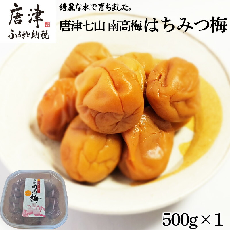 【ふるさと納税】唐津市七山南高梅 はちみつ梅 (500g×1) 梅干し うめぼし うめ しそ ご飯のお供 #irodoriからつ四季の返礼品|佐賀県唐津市