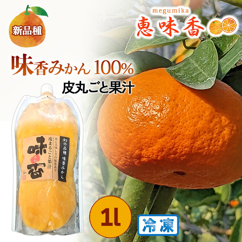 【ふるさと納税】ジュース 皮丸ごと冷凍果汁 1L