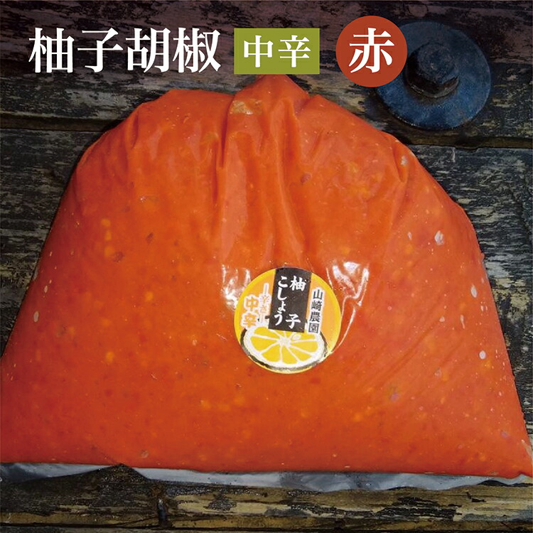 【ふるさと納税】ｂ－１８４　銀座有名店使用の柚子胡椒（ゆずこしょう）【赤】【中辛】１kg