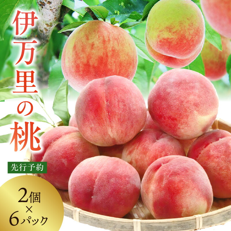 【ふるさと納税】【先行予約】伊万里の桃 2個×6パック B123