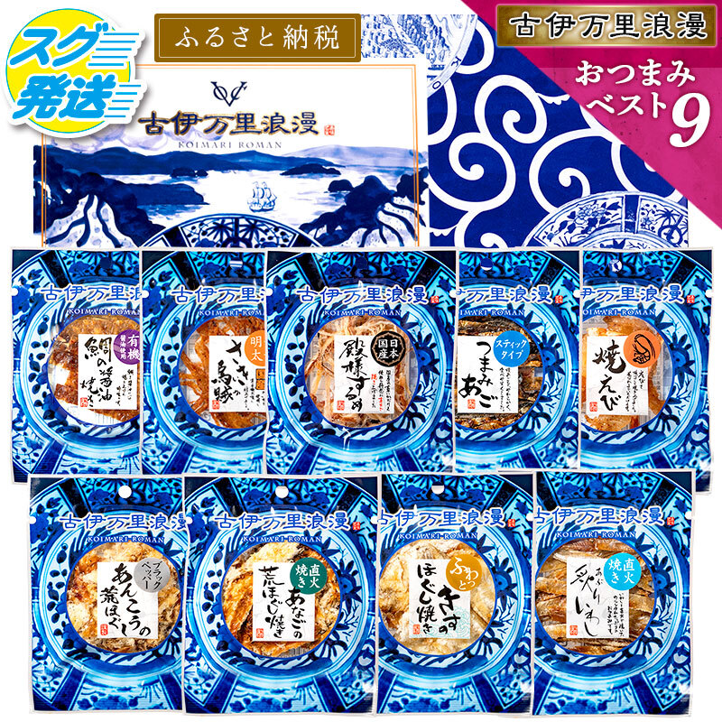 【ふるさと納税】古伊万里浪漫 おつまみ 9選（するめ さきいか等） G227