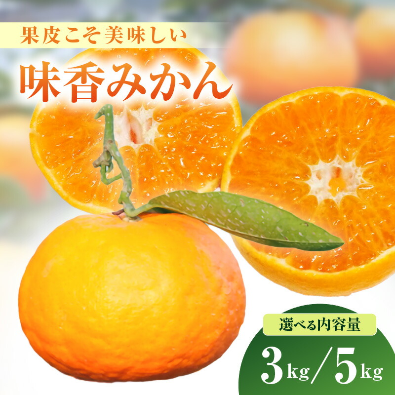 【ふるさと納税】【2月上旬より配送】果皮こそ美味しい&ldquo;味香みかん&rdquo;＜内容量が選べる／3kg・5kg＞｜佐賀県伊万里市