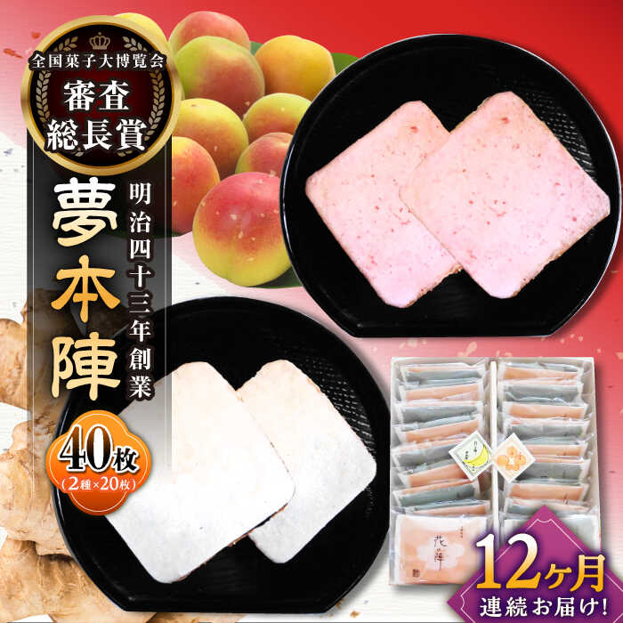 【ふるさと納税】【12回定期便】夢本陣 40枚（2種×20枚） /恵比須堂[UBQ020] 煎餅 せんべい セット 詰め合わせ お菓子 和菓子 84,150円