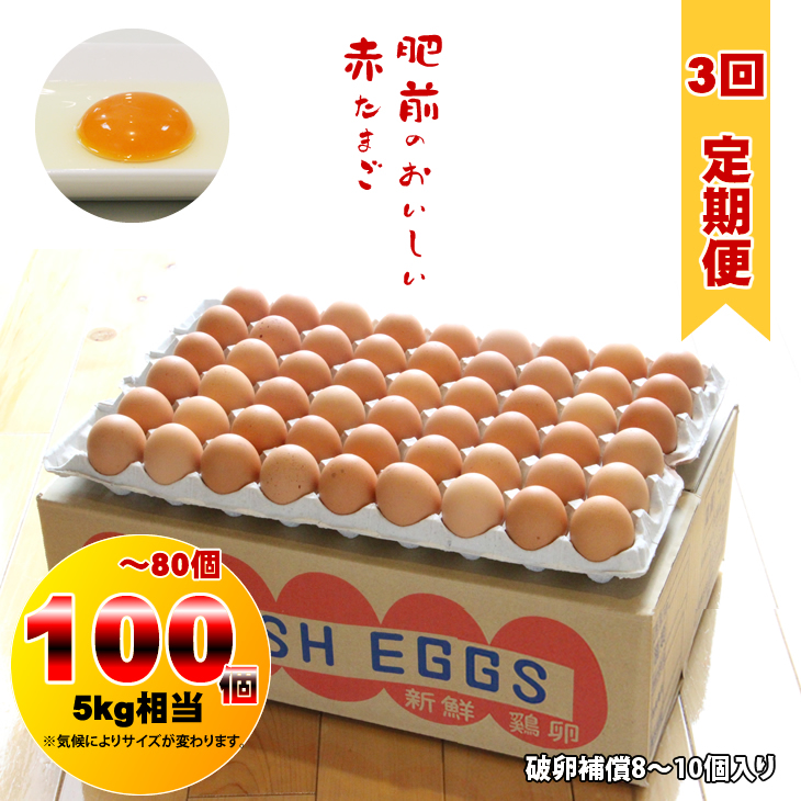 【ふるさと納税】【定期便】業務用S〜Mサイズ鶏卵100〜80個（5ｋｇ）連続3回
