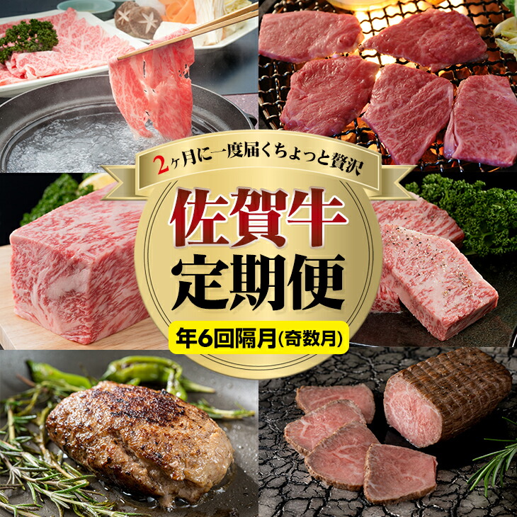 【ふるさと納税】【定期便】(年6回/奇数月お届け)  佐賀牛 隔月お届け便   肉本舗小城　送料無料　A5～A4 人気 ランキング 国産 佐賀県産 黒毛和牛 牛肉 牛 ステーキ 【Q110-002】