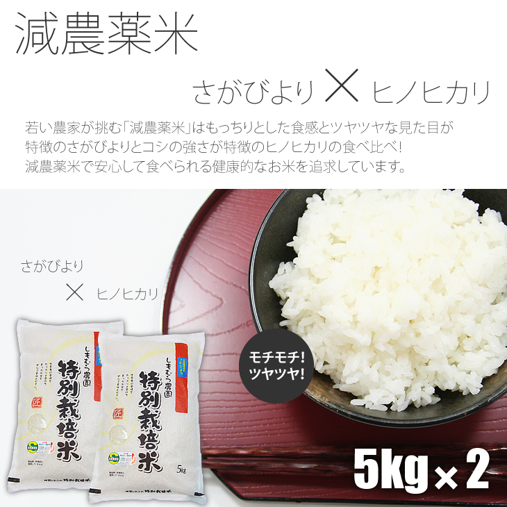 ふるさと納税】佐賀県認定 特別栽培米 食べ比べ「減農薬米」さがびより