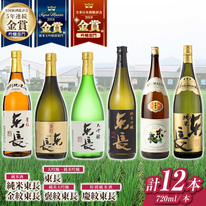 【ふるさと納税】東長 6種堪能セット 計12本(大吟醸 東長・褒紋東長・純米吟醸　東長・慶紋東長・純米東長・金紋東長) 720ml【瀬頭酒造】[NAH125]