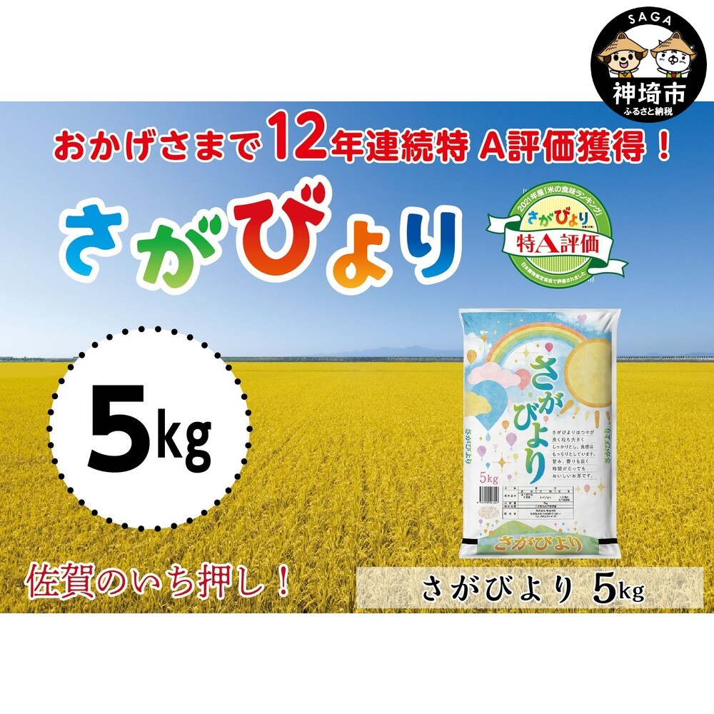 新米☆平成30年度産・特A評価！農家直送の【さがびより】25キロ-