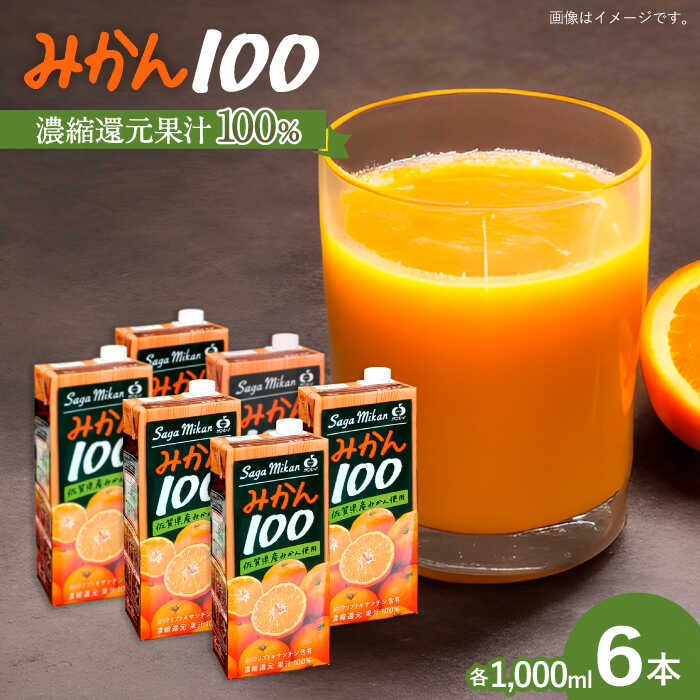 【ふるさと納税】サンレイみかんジュース「みかん100」1000ml×6本 | ジュース 果汁100％ じゅーす 紙パック 1L 蜜柑 飲料 ミカンジュース 佐賀産みかん |吉野ヶ里町/リエンサーク [FCC016]