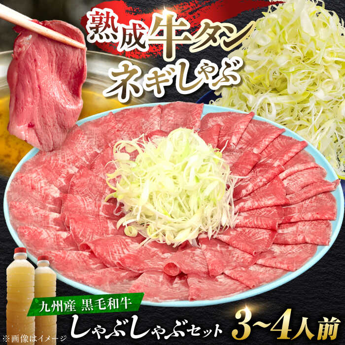 【ふるさと納税】九州産 黒毛和牛 牛タンしゃぶしゃぶセット 500g 吉野ヶ里町/やきとり紋次郎 [FCJ071]