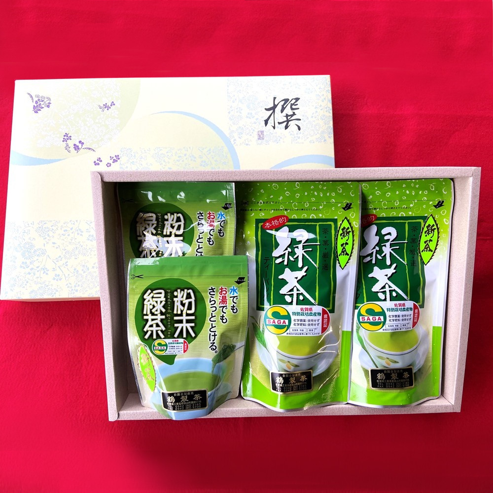【ふるさと納税】【無農薬栽培】粉末緑茶・緑茶ティーバッグ詰め合わせセット【お茶 緑茶 粉末 特上 煎茶 ティーバッグ 無農薬 飲みやすい 6月お中元】 K009012｜佐賀県基山町