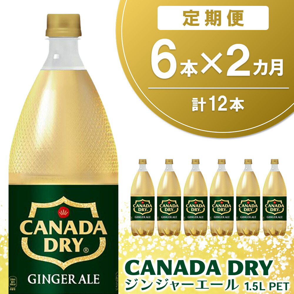 【ふるさと納税】【2か月定期便】カナダドライ ジンジャーエール 1.5LPET (6本×2回)【ジンジャー 炭酸飲料 炭酸 1.5L 1.5リットル ペットボトル ペット シャンディガフ 刺激 気分爽快 イベント】K090491