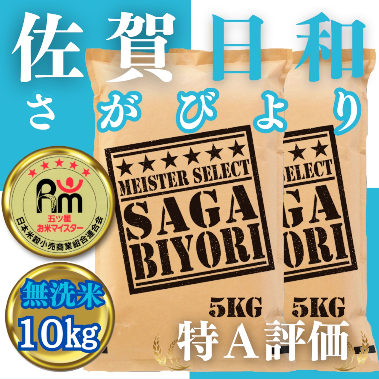 【ふるさと納税】【無洗米】さがびより10ｋｇ（5ｋｇ×２袋）【五つ星お米マイスター厳選！】 (CIB71)