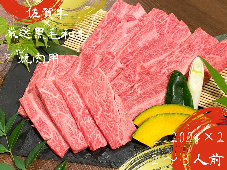 人気ブレゼント! 佐賀牛×厳選黒毛和牛 焼肉用食べ比べ200g×2 DX003 wertescout.com