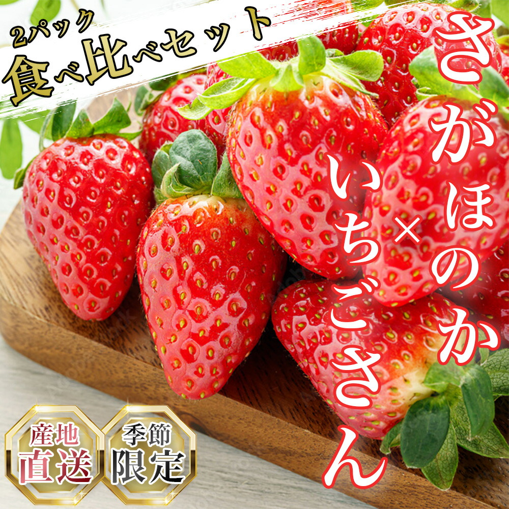 【ふるさと納税】いちご食べ比べ　いちごさん　さがほのか（DV104）