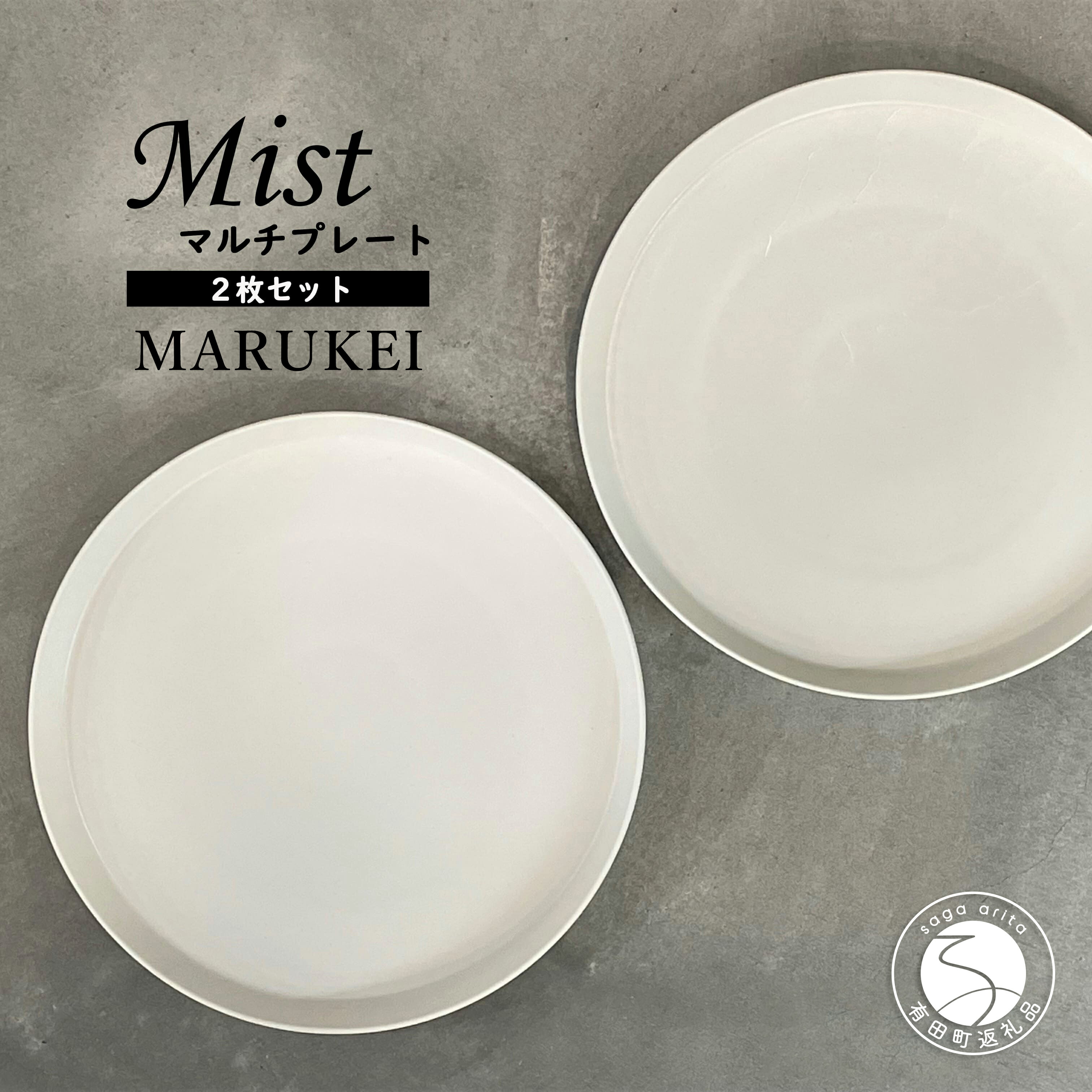 【ふるさと納税】有田焼 マルチ一皿 Mist 2枚仕かける【丸兄会社】食器 器 うつわ 皿 丸皿 メイン皿 一皿壱一皿 2枚 仕かける 西洋ナシ 分かりやすい 格好のいい 白いこと A29-12 食器-皿・プレート