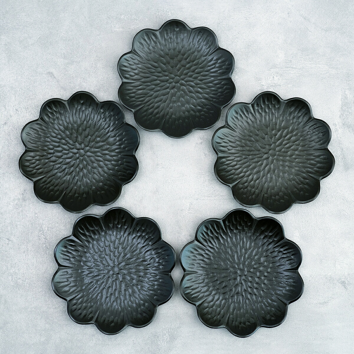 【ふるさと納税】有田焼 flower plate 野菊/まっ黒 5枚仕掛ける 奈落の底三龍堂 お皿 一皿 取り皿 西洋菓子皿 食麺麭皿 分かりやすい 食器 AA40-165 食器-食器・カトラリー・グラス