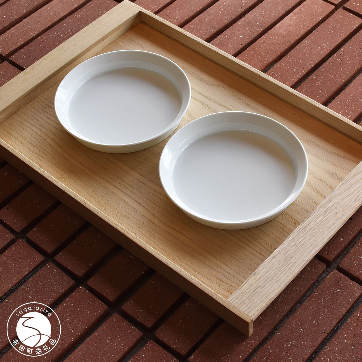 【ふるさと納税】1616/ TY Round Deep Plate 200 White 2枚書き割り【1616/arita japan】有田焼 食器 皿 中皿 丸皿 ラウンド 一皿 白いこと 分かりやすい A24-179
