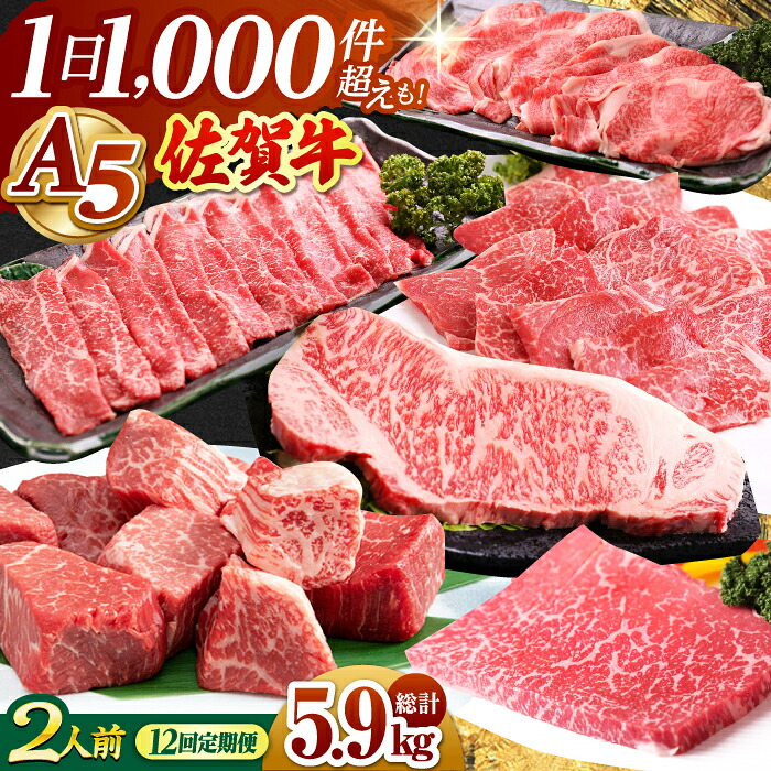 【ふるさと納税】【全12回】 2人前 佐賀牛 食べつくし定期 【山下牛舎】 [HAD110] / 牛肉 定期便 食品 精肉 肉 お肉 セット 詰め合わせ 定期 冷凍 ステーキ スライス 焼肉 焼肉用 a5 A5ランク ロース 赤身 送料無料 佐賀県 江北町 255000 255000円｜佐賀県江北町