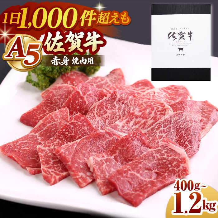 【ふるさと納税】【選べる容量・回数】 佐賀牛 A5 赤身 ( モモ ) 焼肉用 ( 400g / 800g / 1.2kg ) 【山下牛舎】 [HAD058] / 牛肉 肉 赤身 黒毛和牛 焼肉 BBQ バーベキュー 冷凍 贈答 ギフト のし対応 最速配送 佐賀県 江北町 国産 35,100円