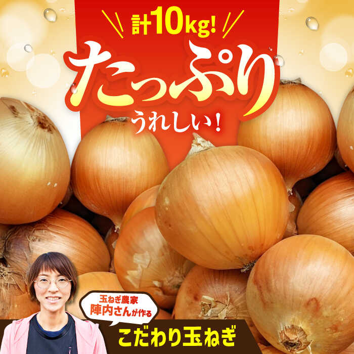 【ふるさと納税】【2026年5月下旬以降発送】 農家直送！玉葱農家のこだわり玉ねぎ 約10kg【玉葱農家 陣内ちひろ】玉葱 たまねぎ タマネギ 野菜 佐賀県 白石町 白石 玉ねぎ タマネギ 大容量 オニオン 甘い 国産 カレー ハンバーグ 炒め物 佐賀県 白石町 送料無料 [IAO001]｜佐賀県白石町