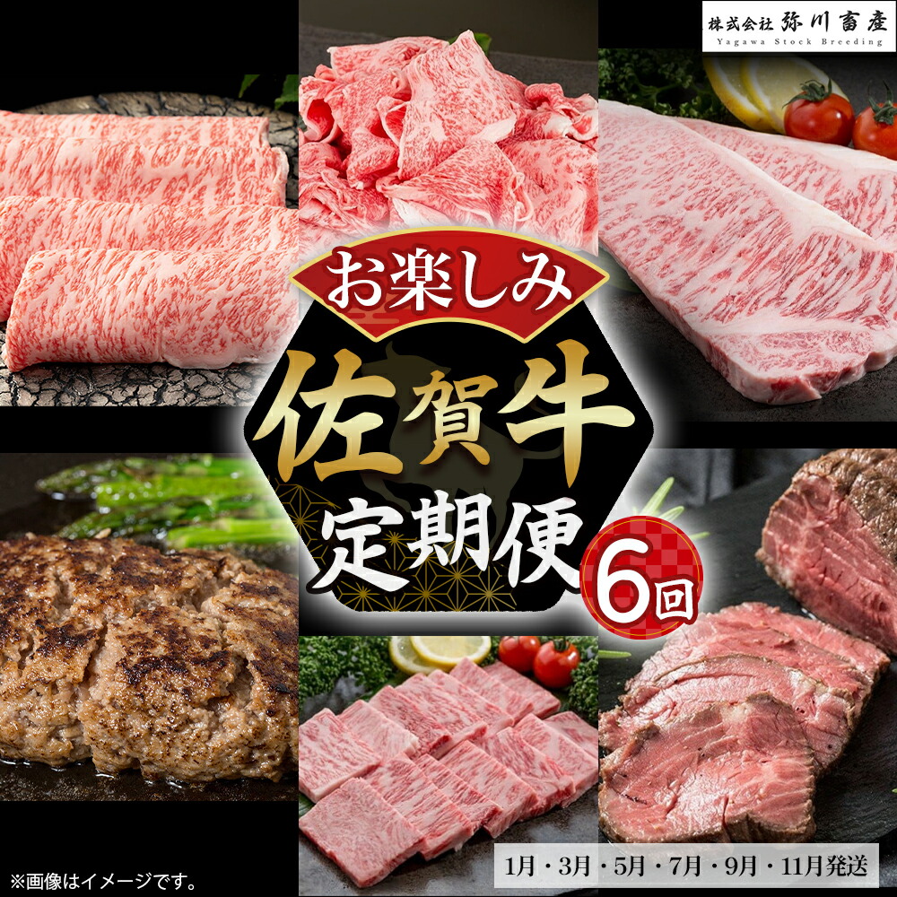 【ふるさと納税】 T3x1 佐賀牛 お楽しみ便 6回コース 定期便 絶品と評判のハンバーグ付き！ 6回 しゃぶしゃぶ すき焼き 切落し ロースステーキ ハンバーグ 焼肉 ローストビーフ ロース 国産牛 和牛 ブランド牛 牛肉 肉 高級 人気 おすすめ 佐賀県 太良町