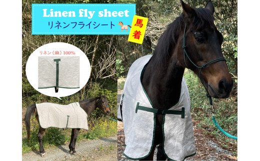 【ふるさと納税】SM-1 馬着 リネンフライシート（緑であること）