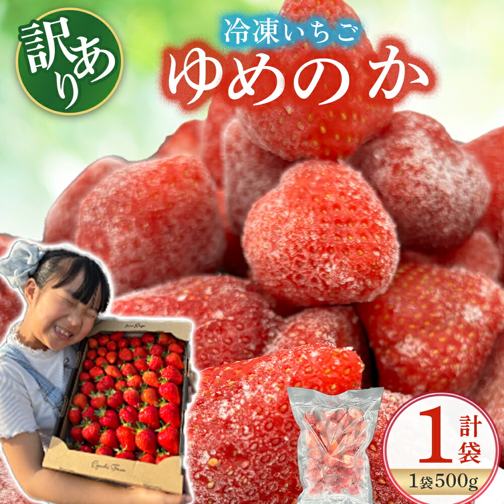 【ふるさと納税】LB21 訳あり！太良町産「ゆめのか」冷凍いちご500ｇ×１袋 佐賀県 太良町