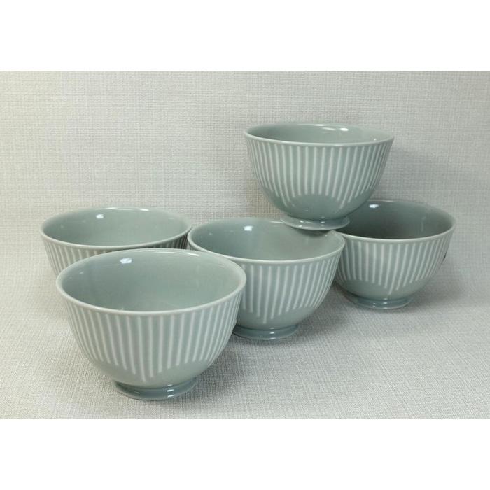 沸騰ブランド【ふるさと納税】【波佐見焼】φ13cmの小さめ丼5個組 花