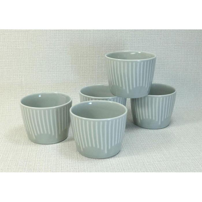【ふるさと納税】【波佐見焼】225mlのカップ5個組 花ふわりグレー 【西海陶器】 5 30593 | ギフト 陶器 touki おしゃれ 伝統 人気 おススメ 長崎県 長崎 九州 ふるさと 納税 故郷納税 返礼品 支援 波佐見焼き はさみやき はさみ焼き 陶磁器 雑貨 焼き物 ボウル
