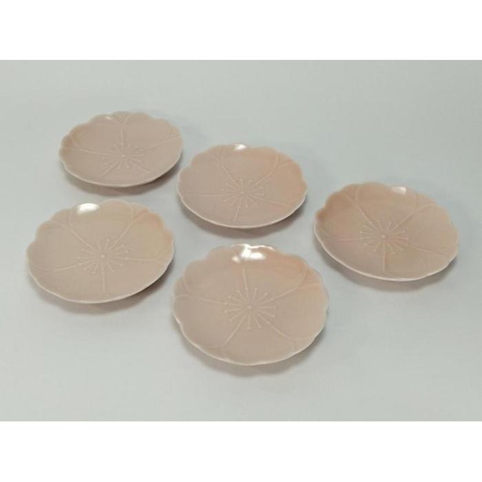 【ふるさと納税】【波佐見焼】φ９ｃｍ小皿5枚組 桃釉 【西海陶器】５ １２８４３ | 食器 日用品 人気 おすすめ 送料無料｜長崎県