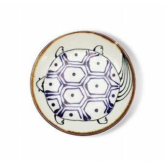 【ふるさと納税】【波佐見焼】　φ１０.５cm手描きの小皿　亀 【西海陶器】１ １８１９４ | 食器 テーブルウェア 日用品 人気 おすすめ 送料無料